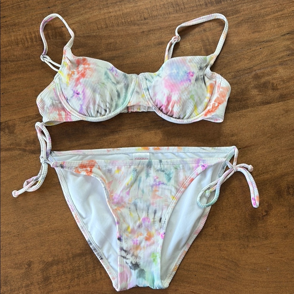 Xhilaration Multicolor Tie-Dye Bikini